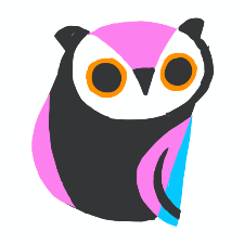 The Opservatory logo, an owl with striking eyes